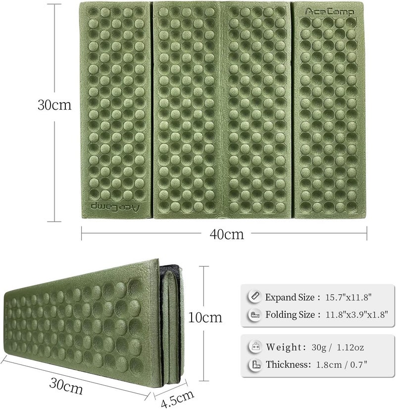 Ace Camp 3940 Portable Lightweight Mini Waterproof Folding Mat, Foam Sitting Pad for Outdoor Activities, Foldable Kneeling and Seat Cushion for Comfort, Red - Image 4